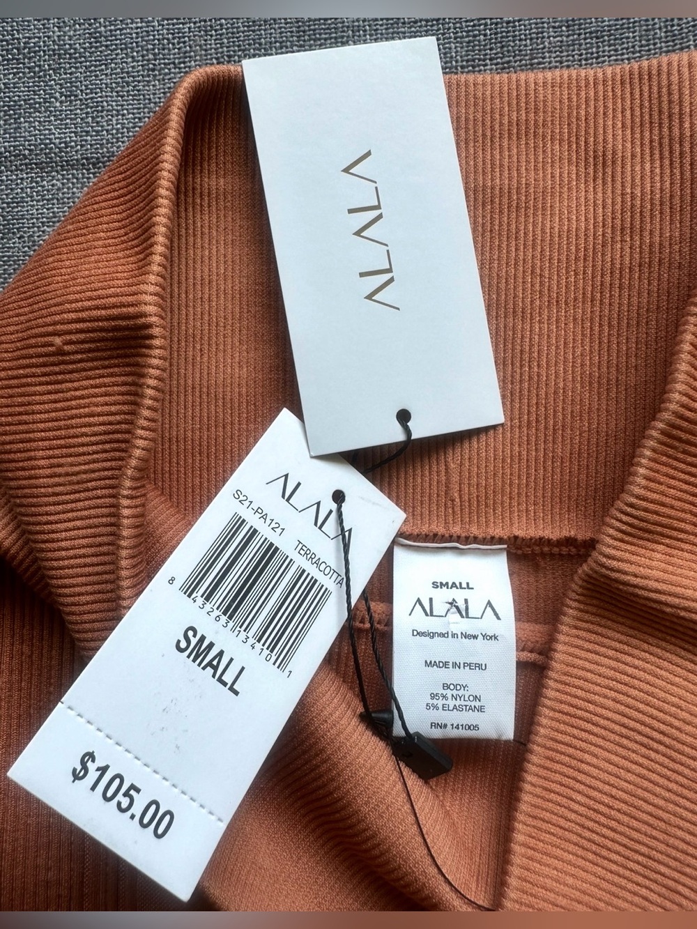 Alala Flow Barre Seamless Terracotta Leggings *Flaws - Picture 6 of 11